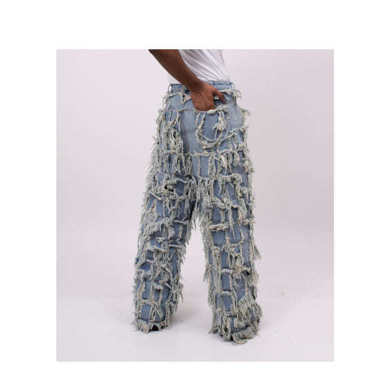 Handcrafted 1000 Panel Distressed Jeans