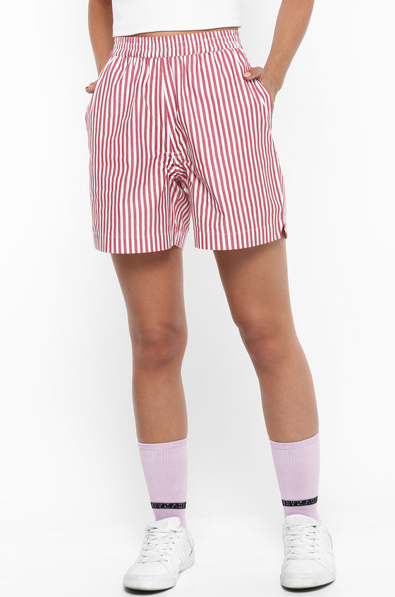 Huemn Gorilla Insignia Striped Shorts (Flamingo Pink)