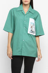 Handcrafted 'Basin' Safari Shirt (Green)