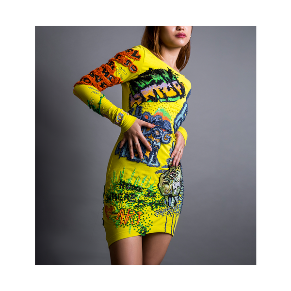 トップス MM6 2018SS Drawings Street Art Dress MM6 MAISON MARGIELA