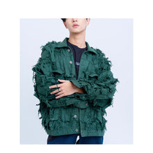  Handcrafted 1000 Panel Distressed Jacket (Green)
