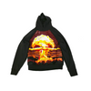 Hand embroidered sequined 'Visions' hoodie (Black)