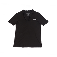  Polo T-shirt with deconstructed detail (Men's)-Black