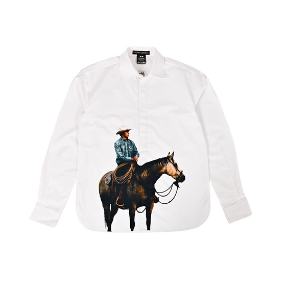Straight Fit Printed Cotton Shirt