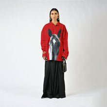  Horse printed cotton shirt - Iconic Red