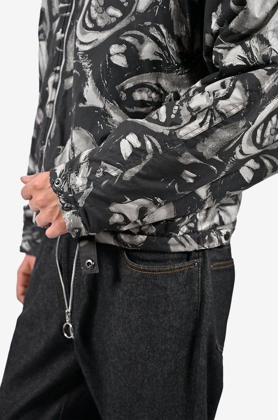 Dead bouquet puffer jacket