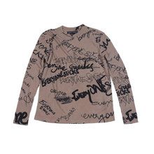  Unisex sweater with 'everyone sucks' all-over print (Brown)