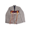 Oversized blazer with twin 'Burning man' embroidery