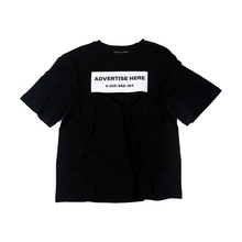  'Advertise here' T-shirt (Black)