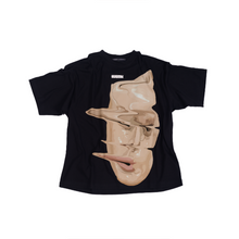  'Distorted face' T-shirt (Black)