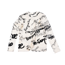  Unisex sweater with 'everyone sucks' all-over print (Off-white)