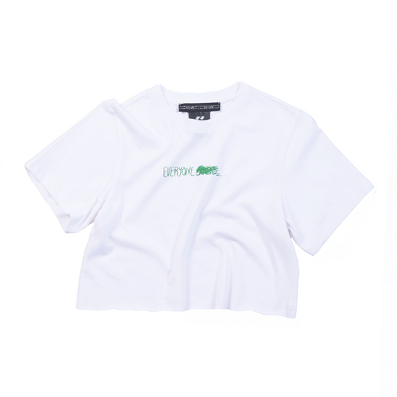 'Everyone S̶u̶c̶k̶s̶' crop top (White)