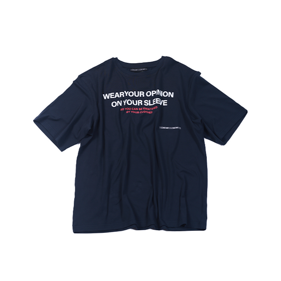 'Wear your opinion' T-shirt (Navy blue)