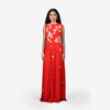 Red Embroidered Maxi Dress