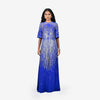 Sequinned Silk sunset dress (Cobalt Blue)