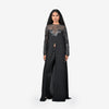Leather scales long length dress