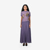Purple Embroidered Maxi Dress
