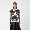Tongue-printed cotton sleeveless top (Women's)