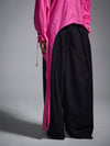Tie-up oversized shirt - Hot Pink