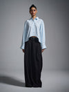 Cropped oversized shirt - Powder Blue