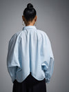Tie-up oversized shirt - Powder Blue