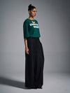 Pleated barrel pant - Black