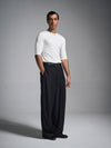 Pleated barrel pant - Black