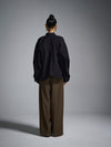 Pleated barrel pant - Brown