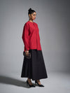 Inside out raw-edged shirt - Red
