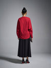 Inside out raw-edged shirt - Red
