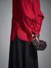 Inside out raw-edged shirt - Red