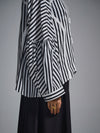 Zipped racer shirt - Pinstriped