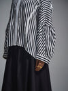 Zipped racer shirt - Pinstriped