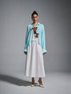Cropped oversized 'censored' shirt - Powder Blue