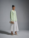 Inside out raw-edged shirt - Mint Green