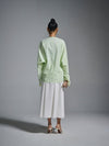 Inside out raw-edged shirt - Mint Green