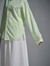 Inside out raw-edged shirt - Mint Green