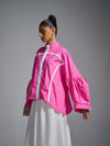 Zipped racer shirt - Hot Pink