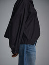 Cropped oversized shirt - Black