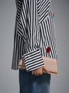 Hand-embroidered 'Blood' motif pinstriped shirt - Black
