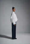 Cropped oversized shirt - White