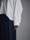 Cropped oversized shirt - White