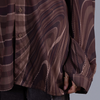 Oversized unisex shirt in madras checks pattern (Brown)