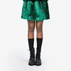 Gorilla embroidered velvet skirt