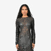 Leather scales fitted dress