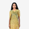 Sequinned striped Full Length Dress - Yellow