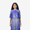 Sequinned Silk sunset dress (Cobalt Blue)