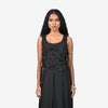 Floral organza gown - Black