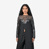 Leather scales long length dress