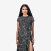 All over black embroidered gown